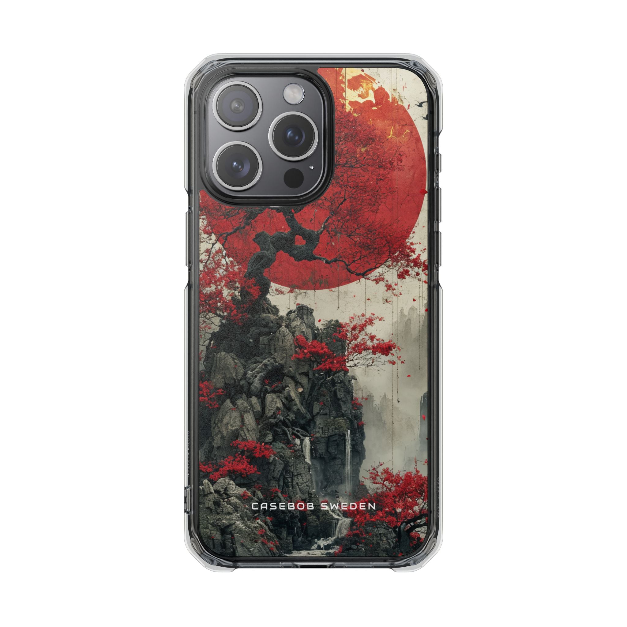 Zen Serenity in Red Harmony iPhone 15 - Clear Impact Phone Case