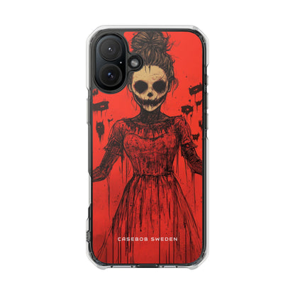 Haunting Scarlet Descent iPhone 16 - Clear Impact Phone Case