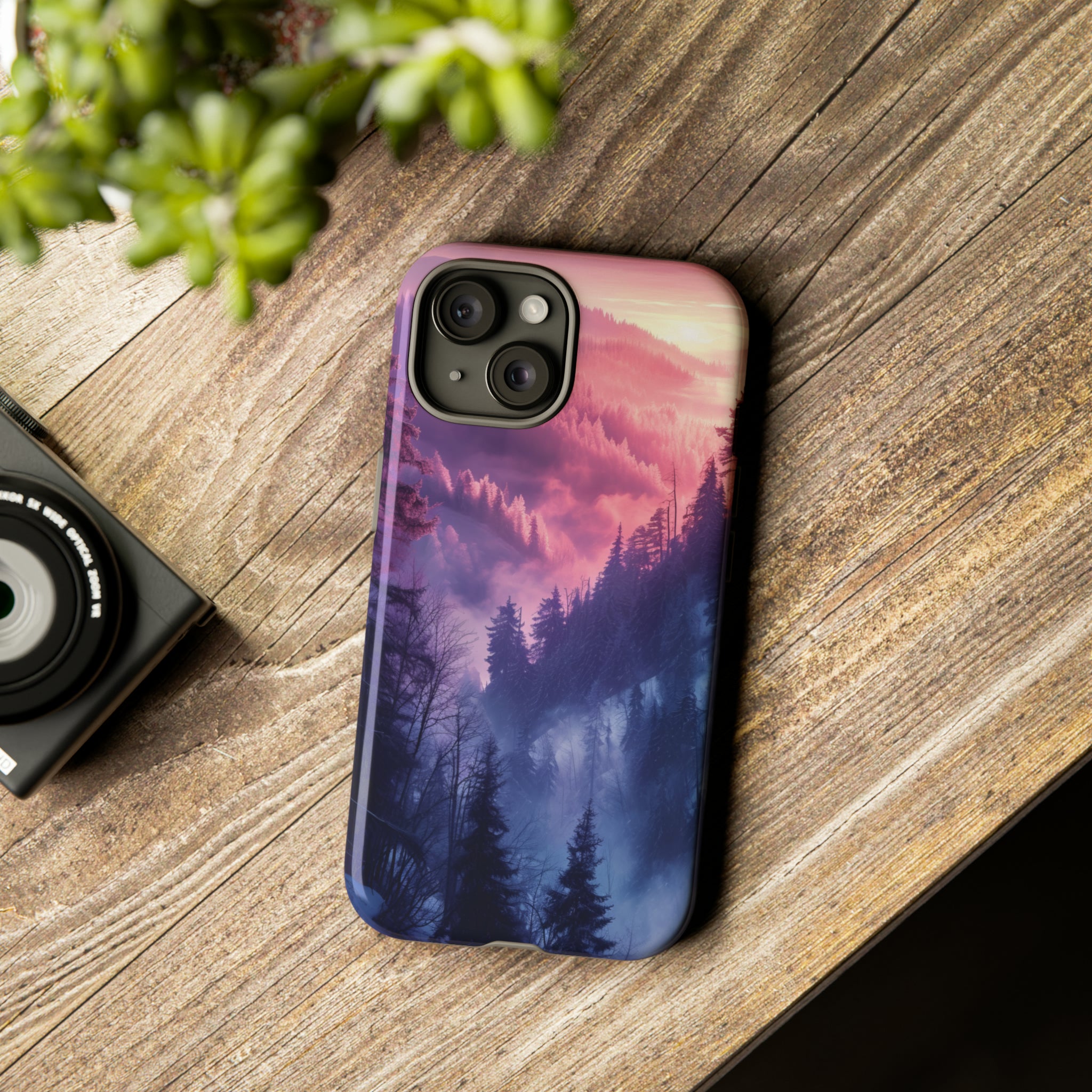 Forest Mountain Pastel Dream - Protective Phone Case