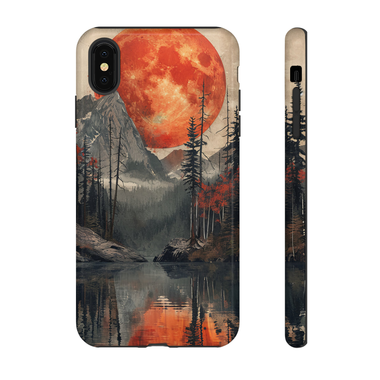 Abstract Wilderness Wonders: A Geometric Journey - Protective Phone Case