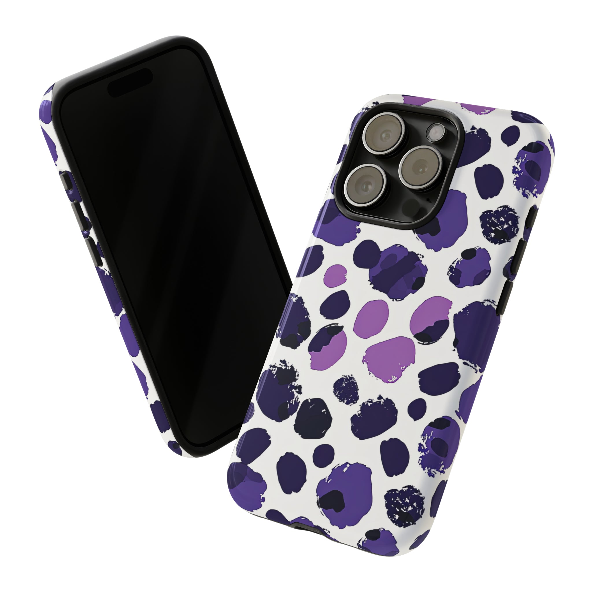 Purple Dots Abstract Minimal Case - Protective Phone Case