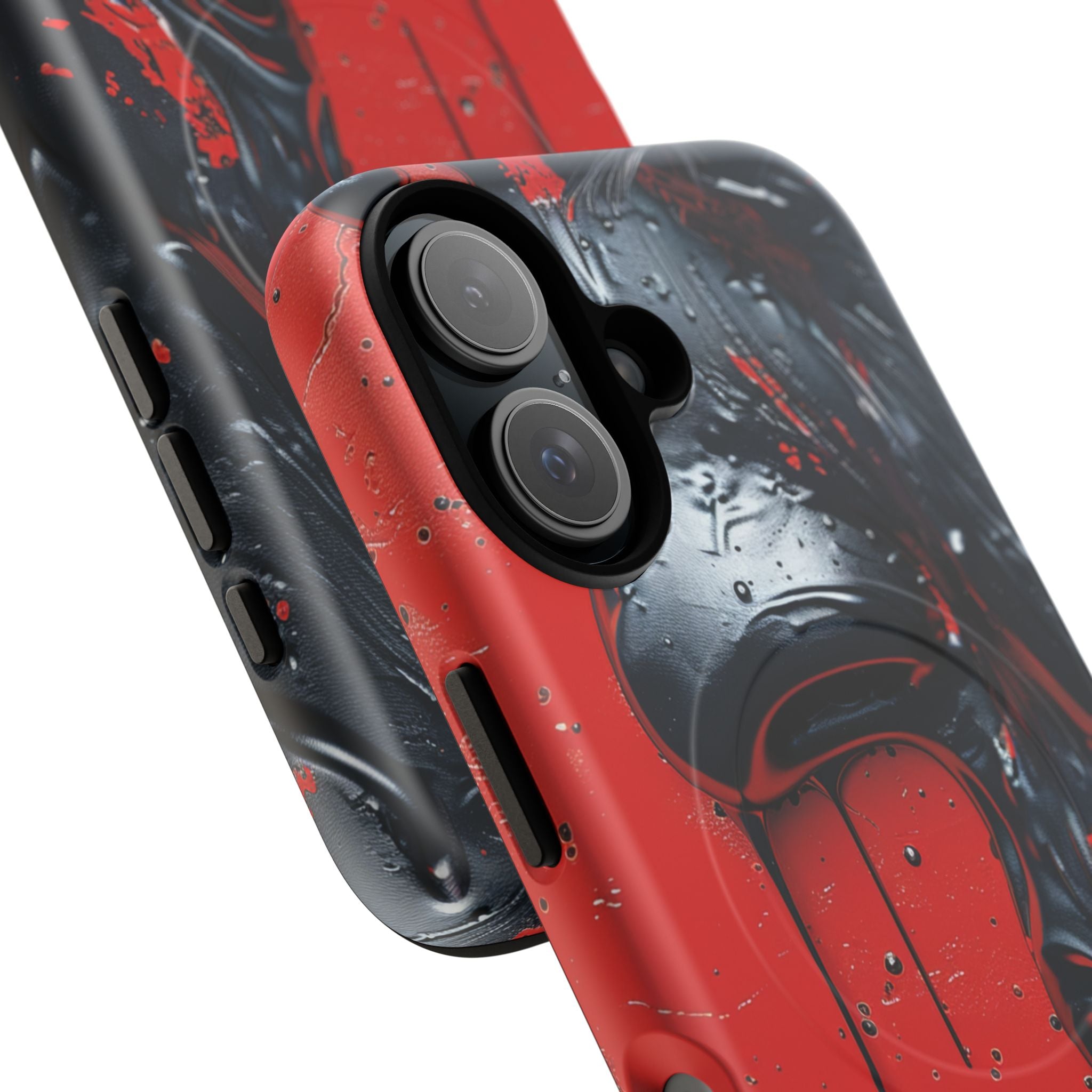 Textured Crimson Bloom iPhone 16  Tough+ Phone Case