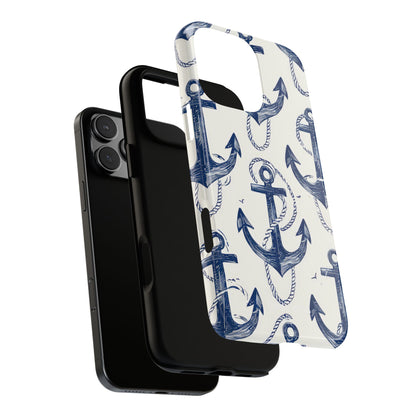 Navy Anchor Loop iPhone 16 Pro Max Case - Tough