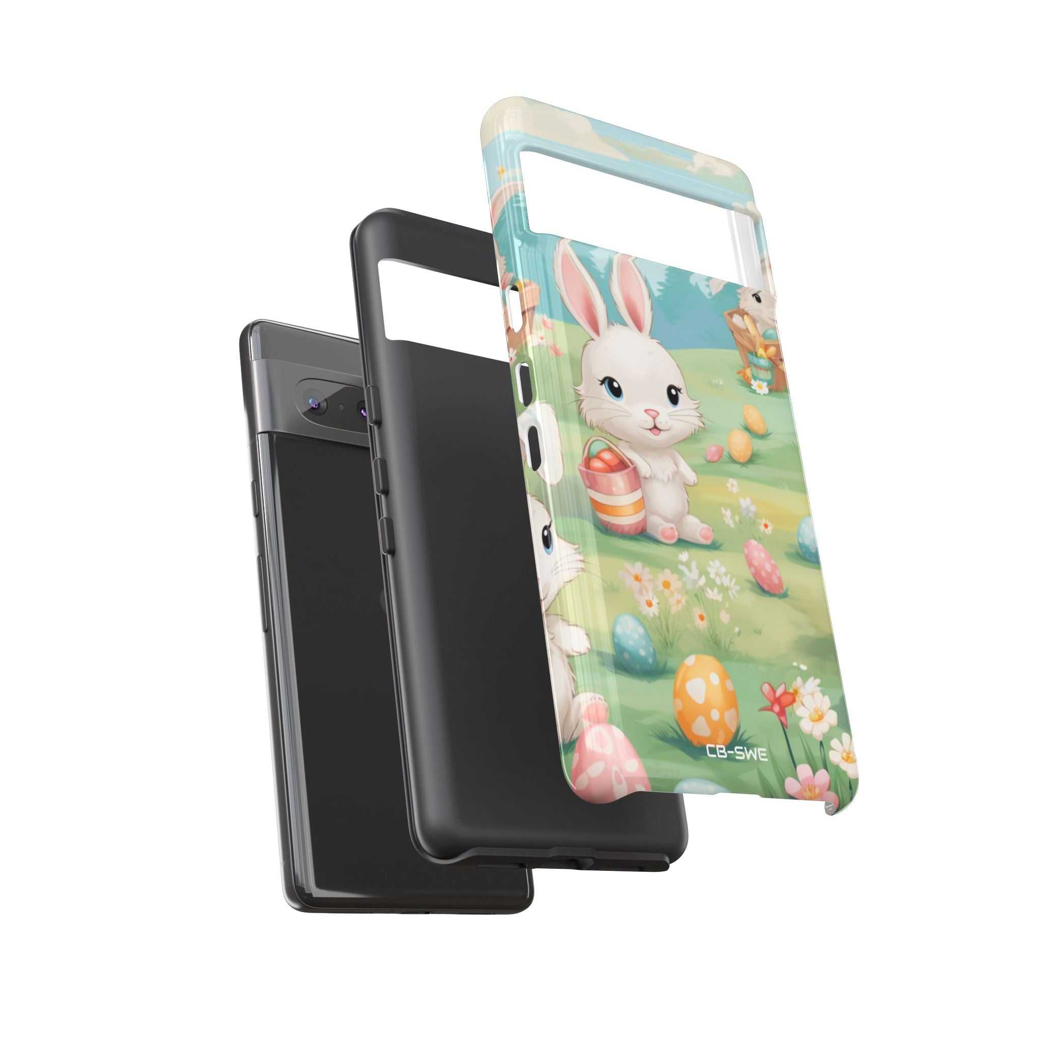 Bunnies Hunt Eggs - Google Pixel Case
