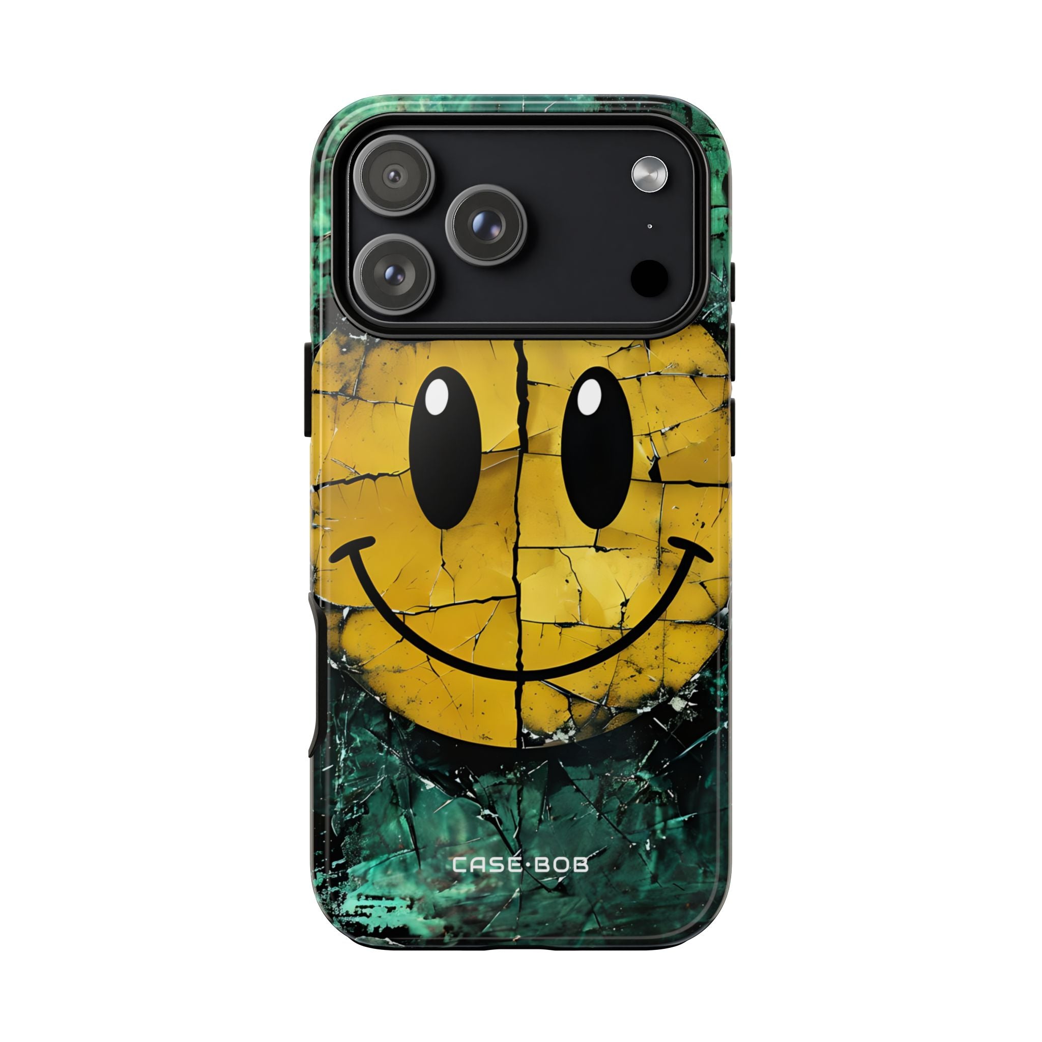 Cracked Smiley iPhone 17 Pro Max Case - Tough