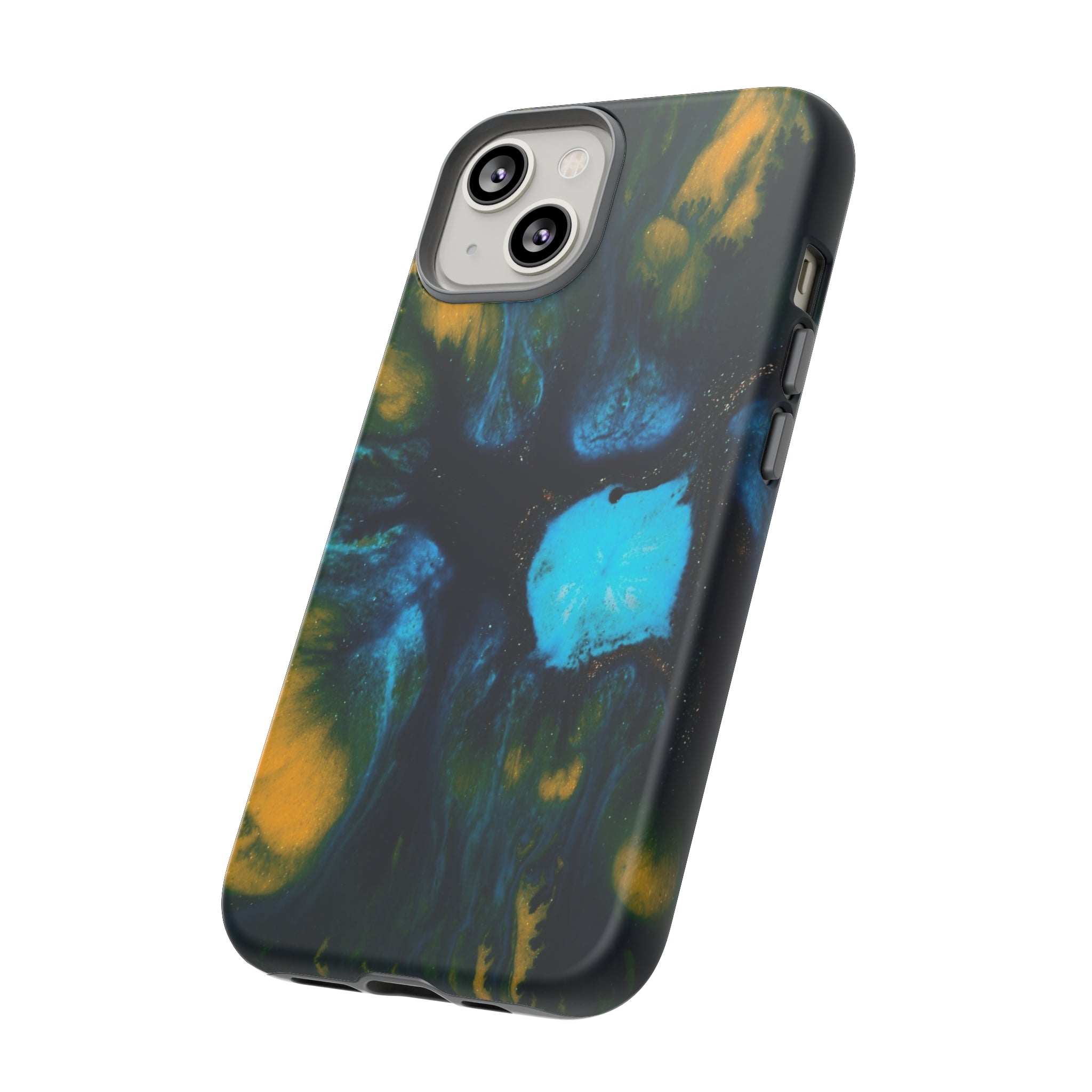 Blue Flower Ink Art iPhone Case (Protective) Phone Case