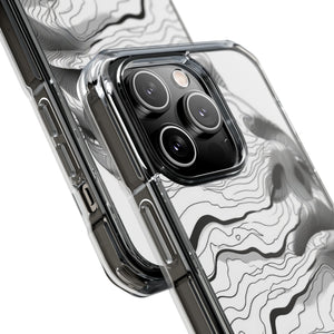 Topographic Serenity – Handyhülle für iPhone (Clear Impact – Magnetisch)