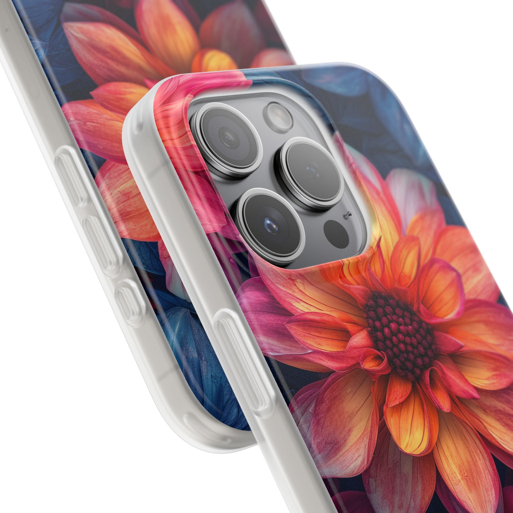 Fiery Bloom Harmony iPhone 15 - Flexi Phone Case