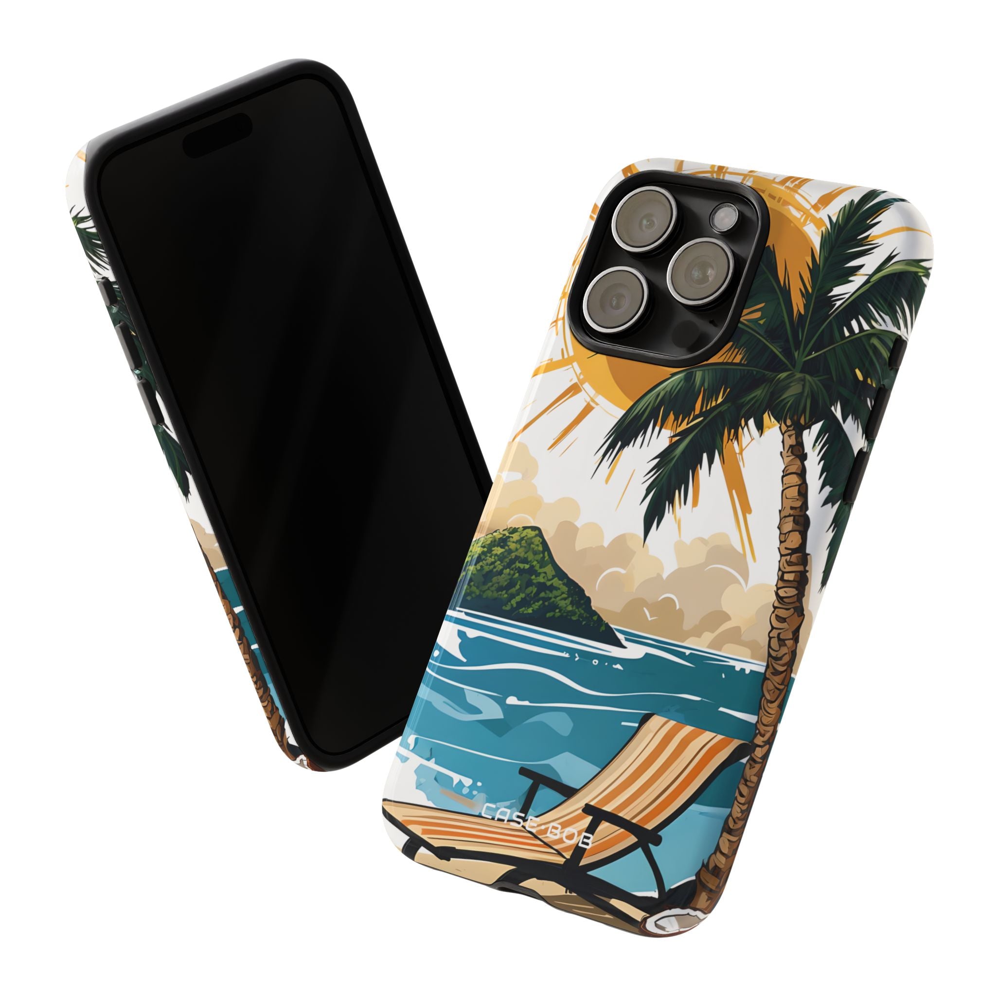 Sunny Palm Breeze iPhone 15 Pro Max Case - Tough