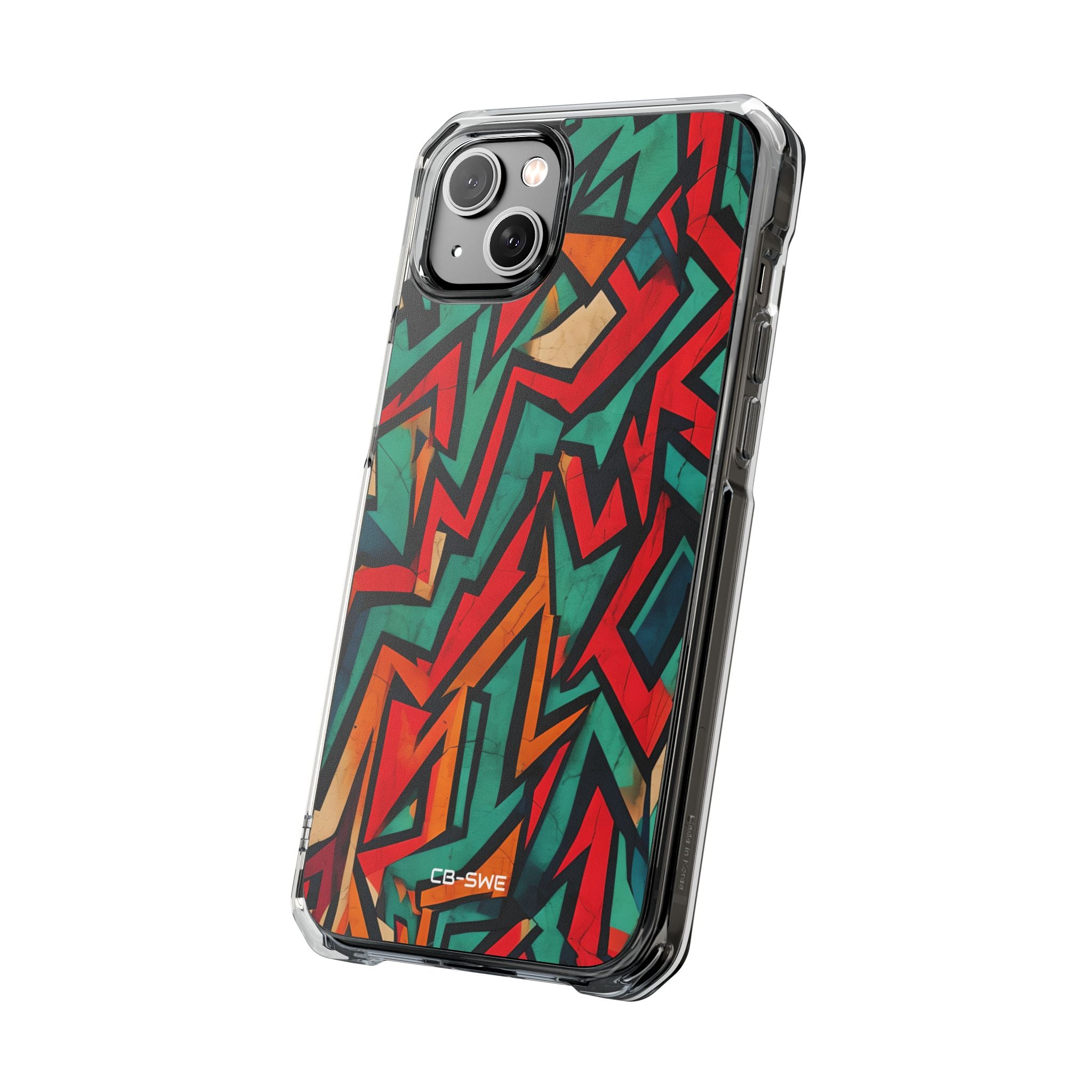 Vivid Geometry Dance iPhone Case - Impact