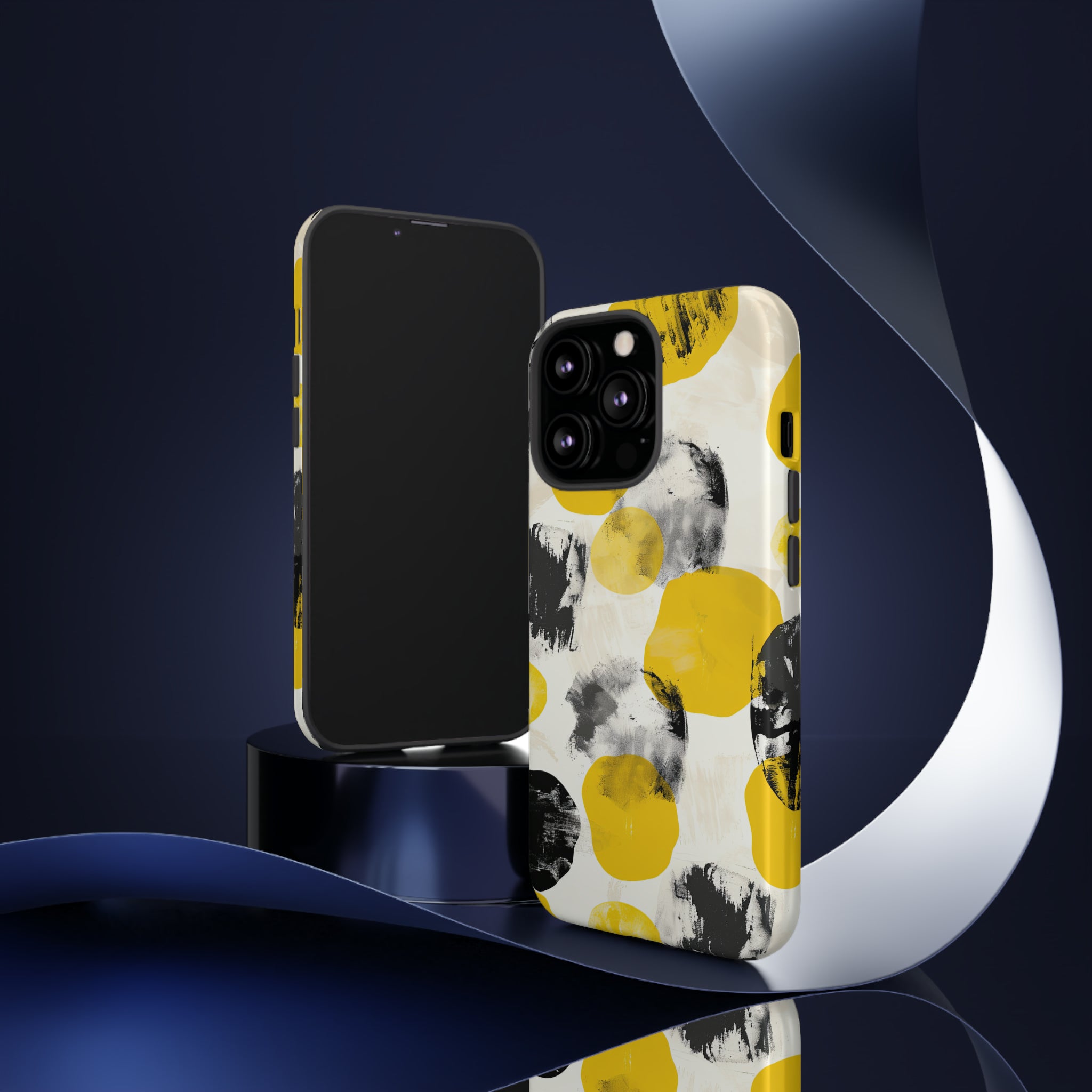 Yellow Dot Minimalism - Protective Phone Case