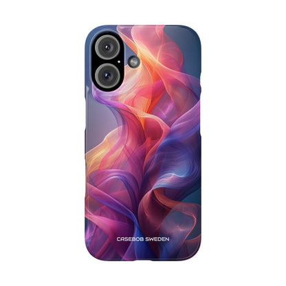 Violet Orange Flow - Slim iPhone 16 Phone Case