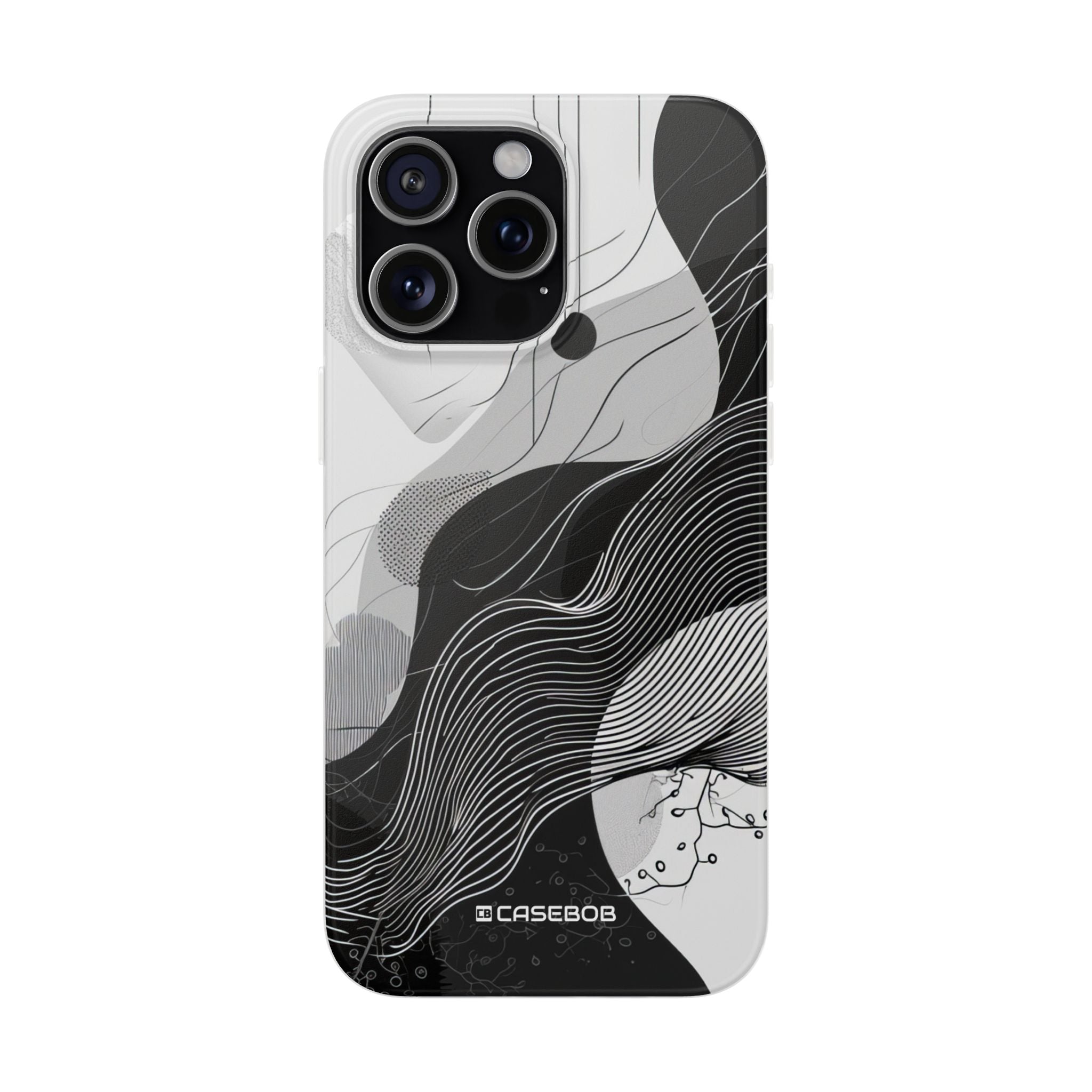 Monochrome Elegance | Flexible Phone Case for iPhone