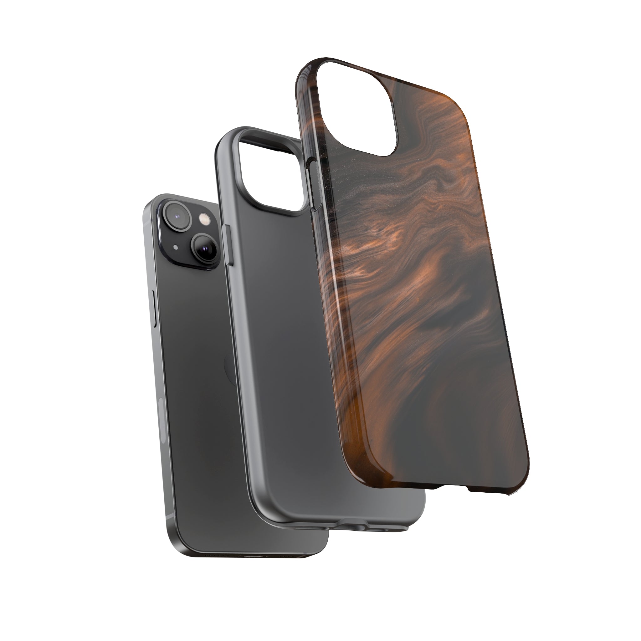 Brown Mist Ink Art iPhone Case (Protective) Phone Case