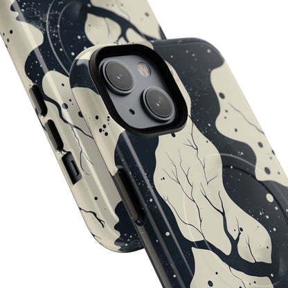 Organic Fluid Silhouettes with Cosmic Depth iPhone 14 | Tough+ Phone Case