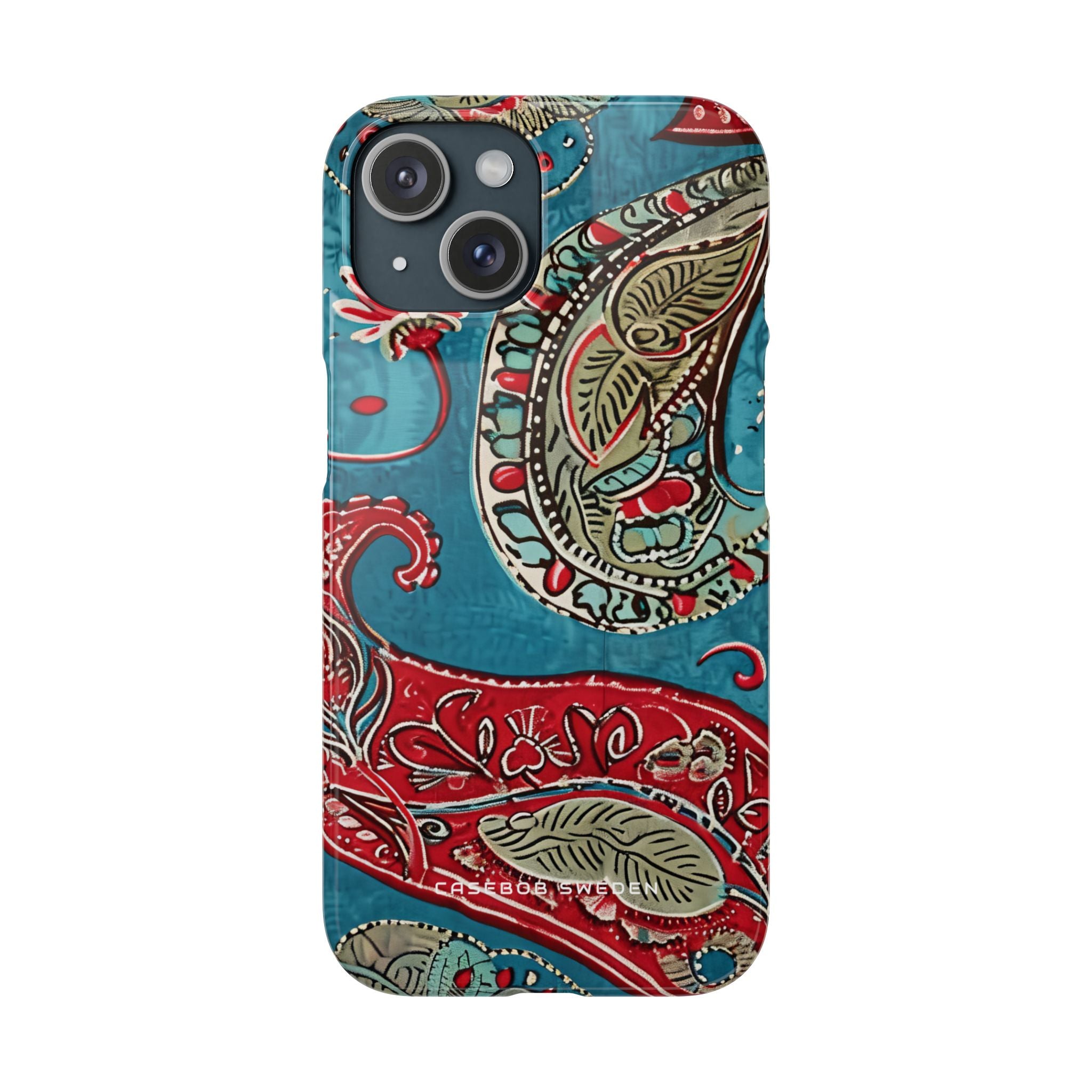 Vintage Paisley Elegance iPhone 15 - Schlanke Handyhülle