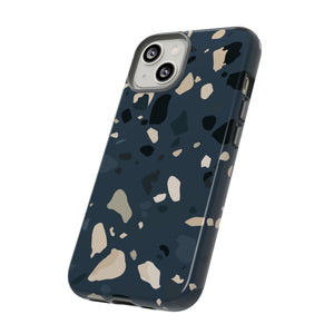 Dark Blue Terrazzo - Protective Phone Case