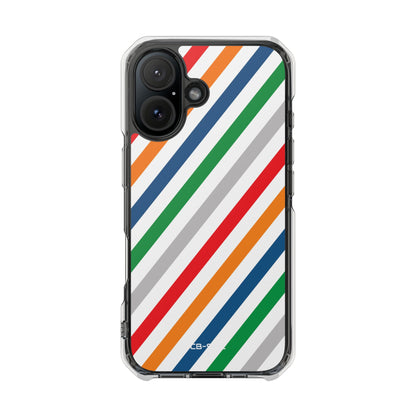 Vibrant Geometric Stripes iPhone Case - Impact
