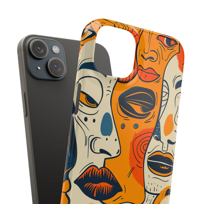 Gradient Face Mosaic iPhone 15 - Slim Phone Case