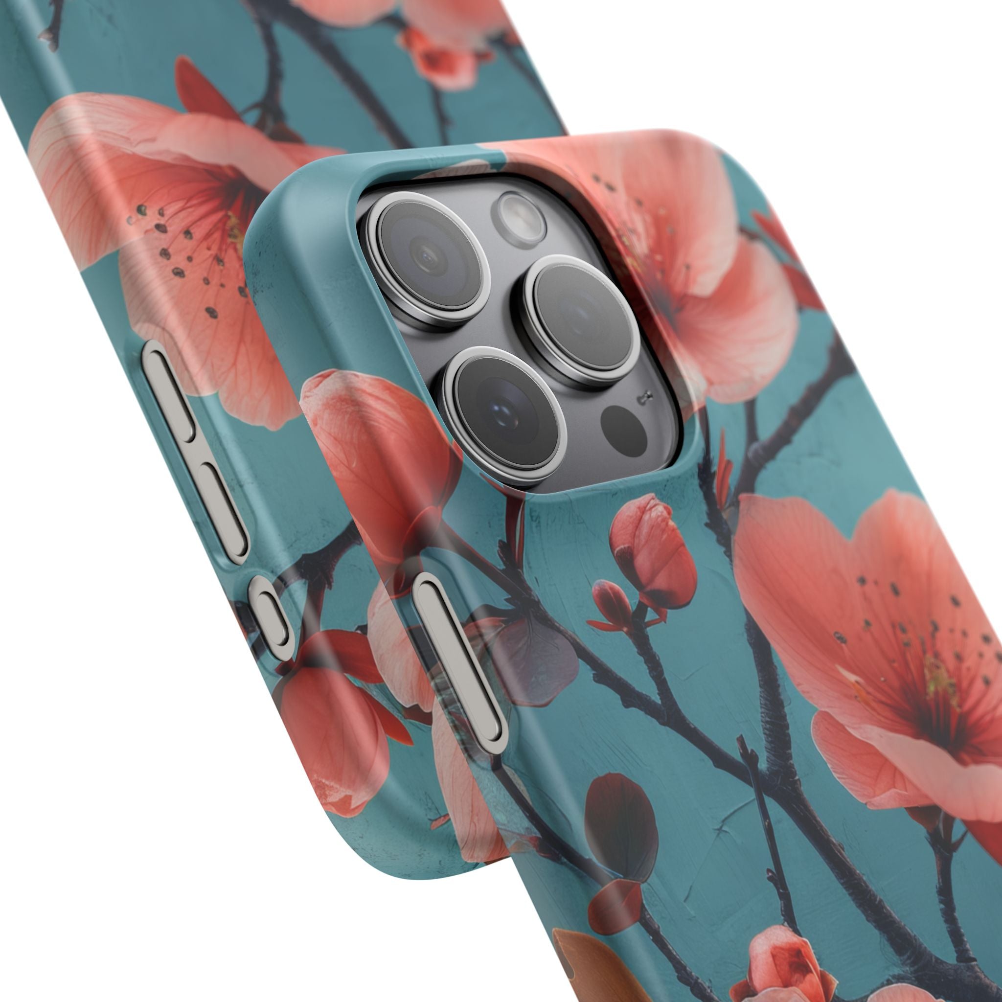 Floral Harmony Burst iPhone 15 - Slim Phone Case