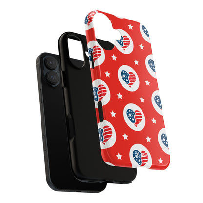 Hearts Celebrate Freedom - iPhone Case