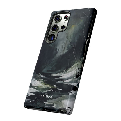 Moody Winter Landscape Watercolor Art Phone Cover Samsung S23 - Tough