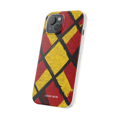 Cracked Diamond Grid iPhone 15 - Soft Case