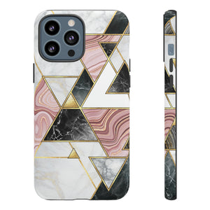 White Pink Mosaic - Protective Phone Case