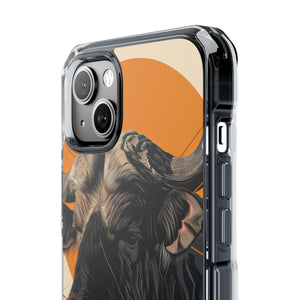 Majestic Buffalo Sun – Handyhülle für iPhone (Clear Impact – Magnetisch)