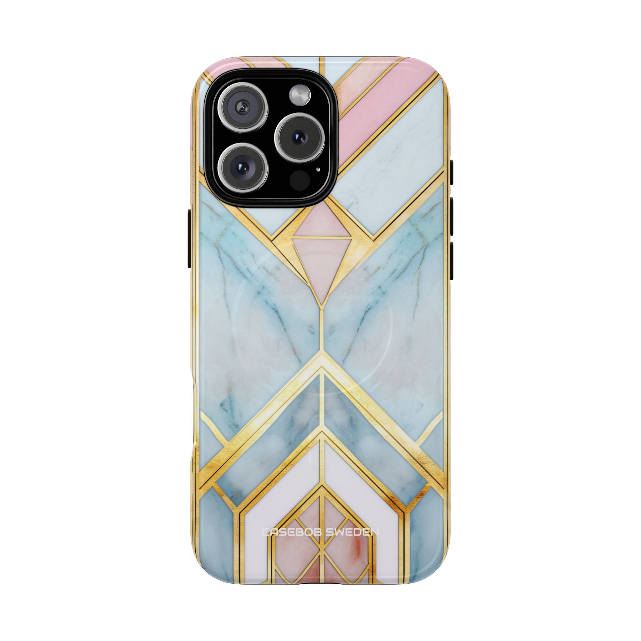 Gold Pink Art Deco - Tough + MagSafe® iPhone 16 Phone Case