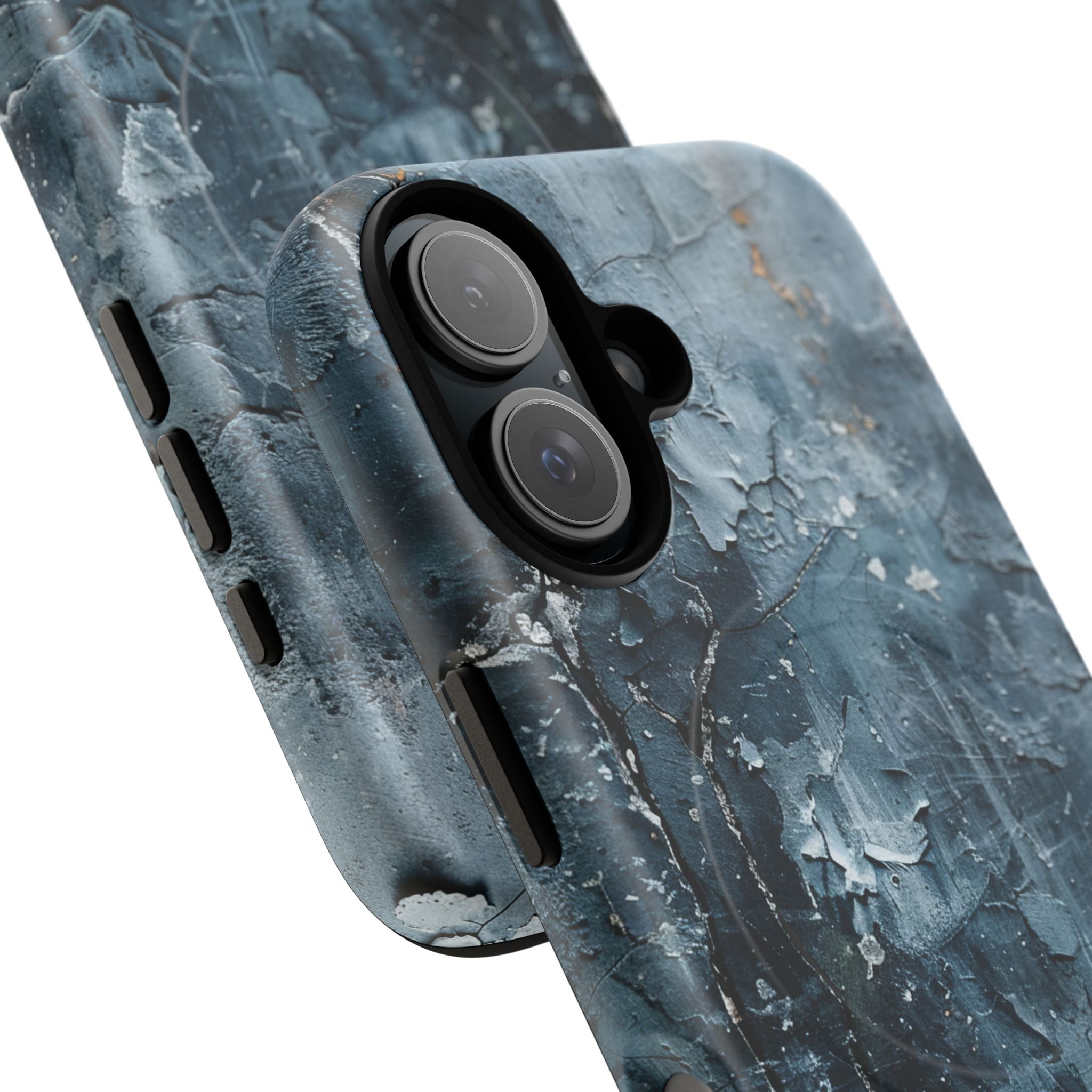 Weathered Blue Tapestry with Cracked Layers iPhone 16  Tough+ Phone Case