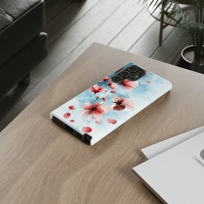 Pink Blossom Drift Samsung S22 Ultra Case - Tough