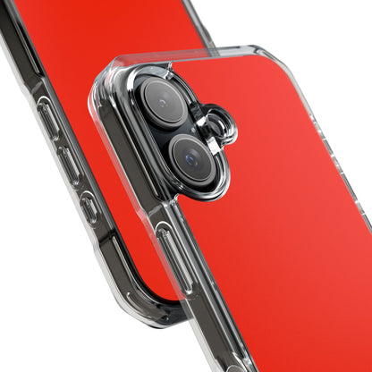 Scarlet Red - Clear Impact iPhone 16 Phone Case