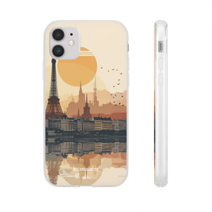 Parisian Sunset Serenity | Flexible Phone Case for iPhone