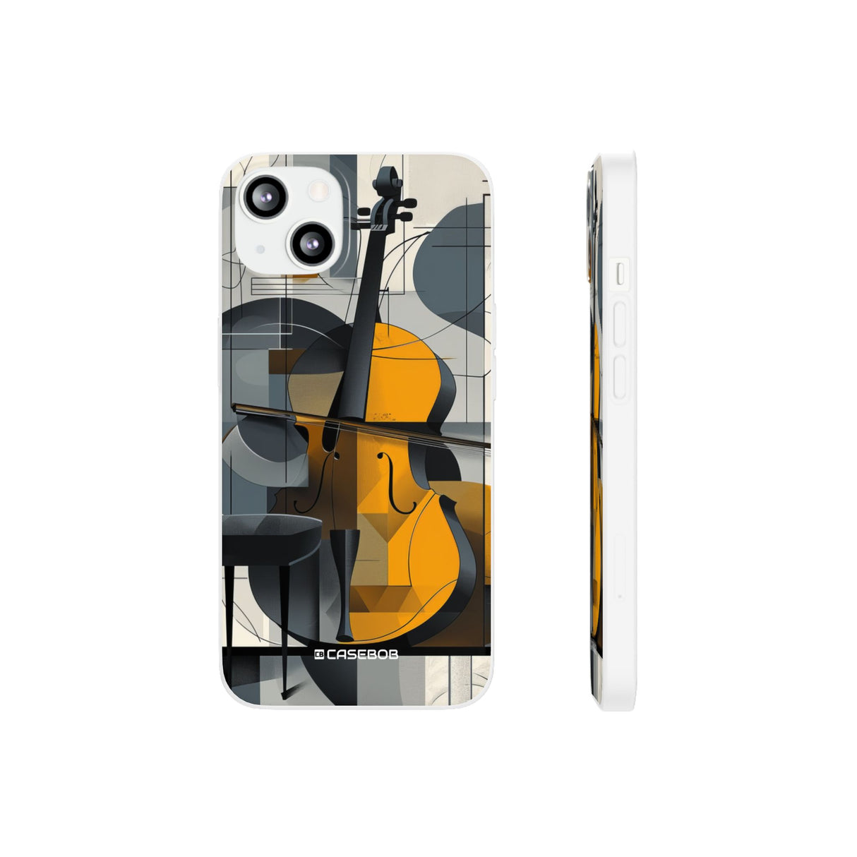 Cello-Abstraktion | Flexible Handyhülle für iPhone