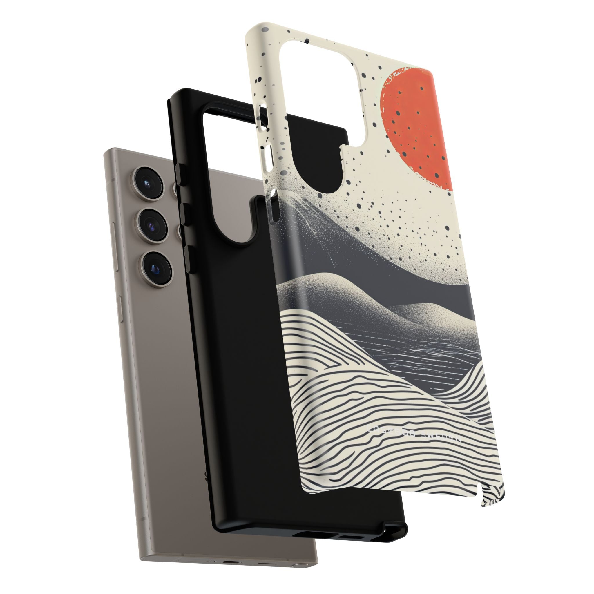 Red Sun Over Flowing Horizons Samsung S24 - Tough Phone Case