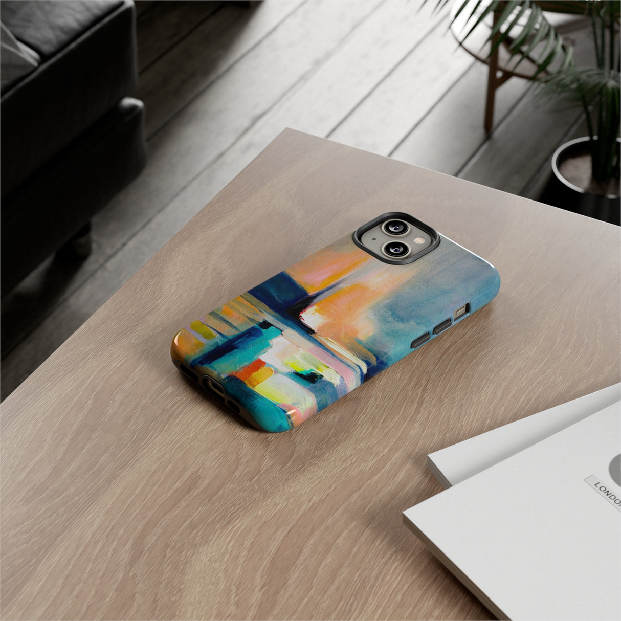 Abstract Blue n Yellow iPhone Case (Protective) Phone Case