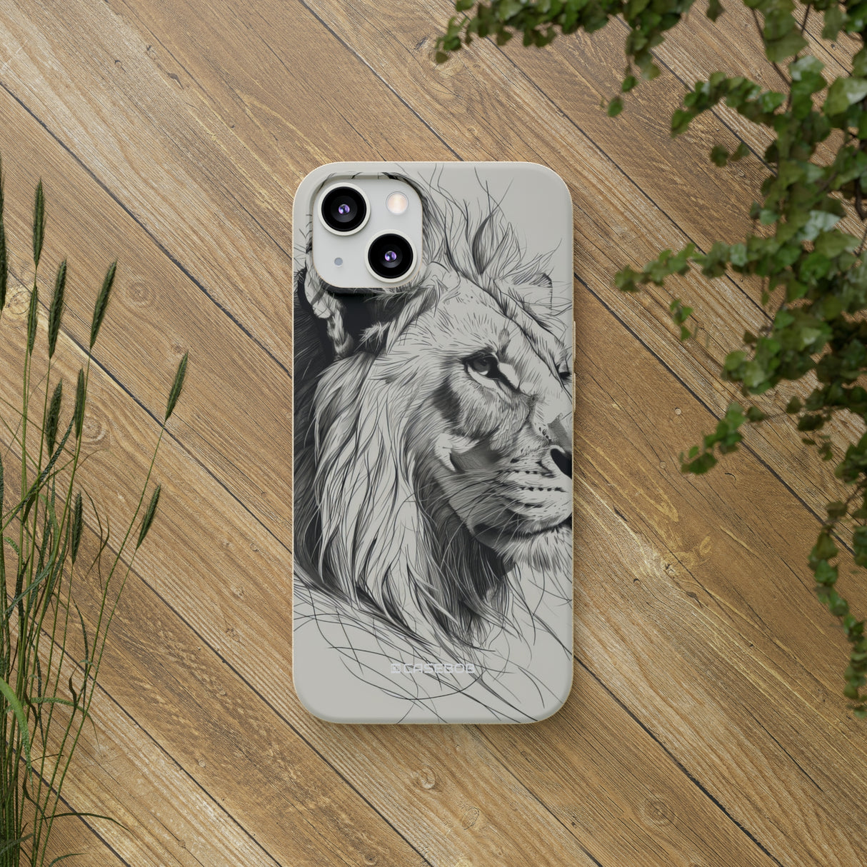 Majestic Linework Lion | Biodegradable Phone Case