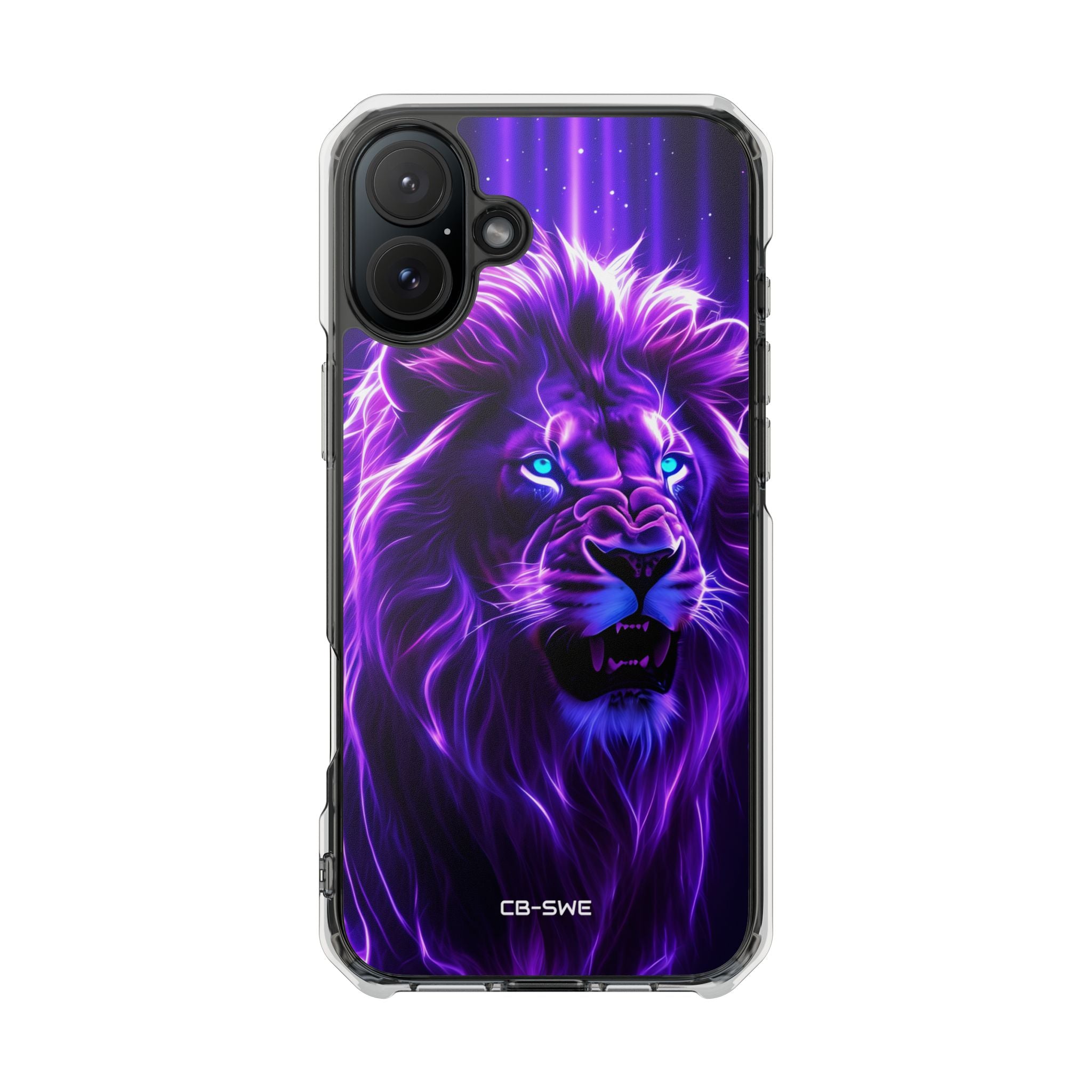Neon Lion Majesty iPhone Case - Impact