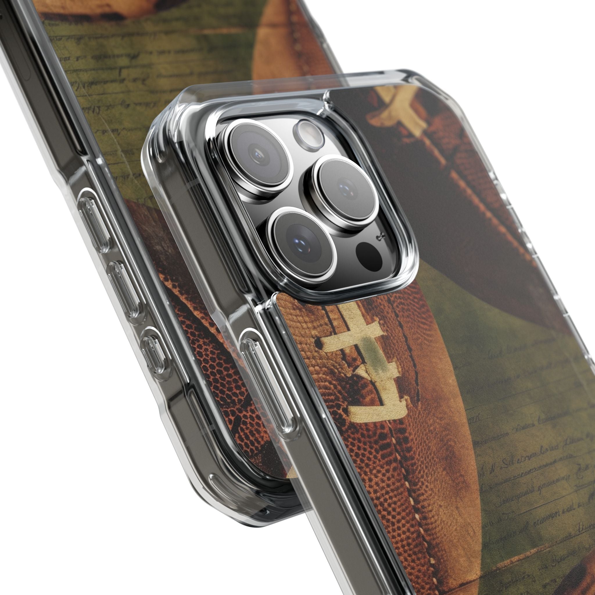 Vintage Football Textures iPhone 16 - Impact Clear+
