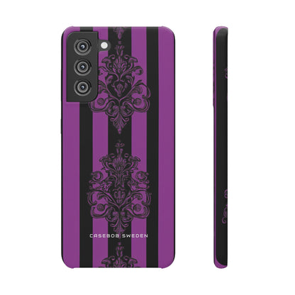 Gothic Elegance with Vertical Stripes and Ornamental Motifs Samsung S21 - Slim Phone Case