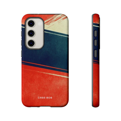 Blue Diagonal Motion Samsung S23 Case - Tough