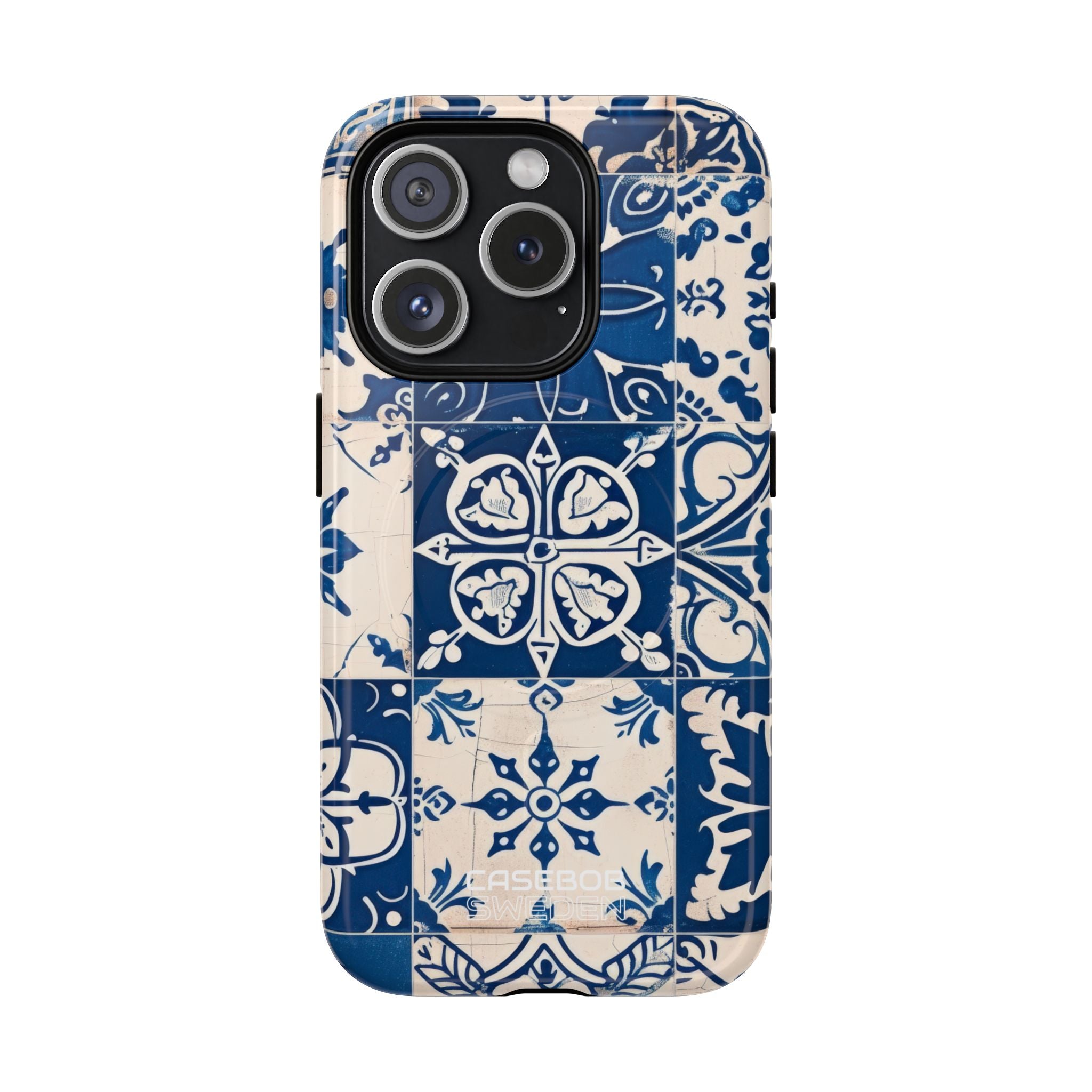 Ornate Blue Tiles iPhone 15 - Tough+