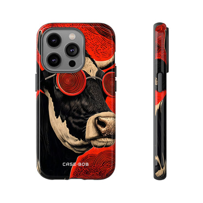 Hypnotic Cow iPhone 14 Pro Case - Tough