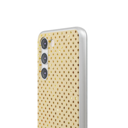 Gold Sparkle Grid Samsung S23 Case - Soft