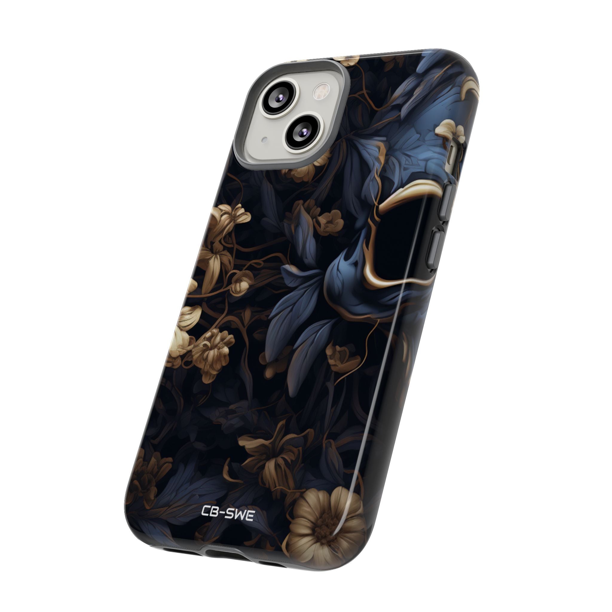 Gothic Floral Skull - iPhone Case