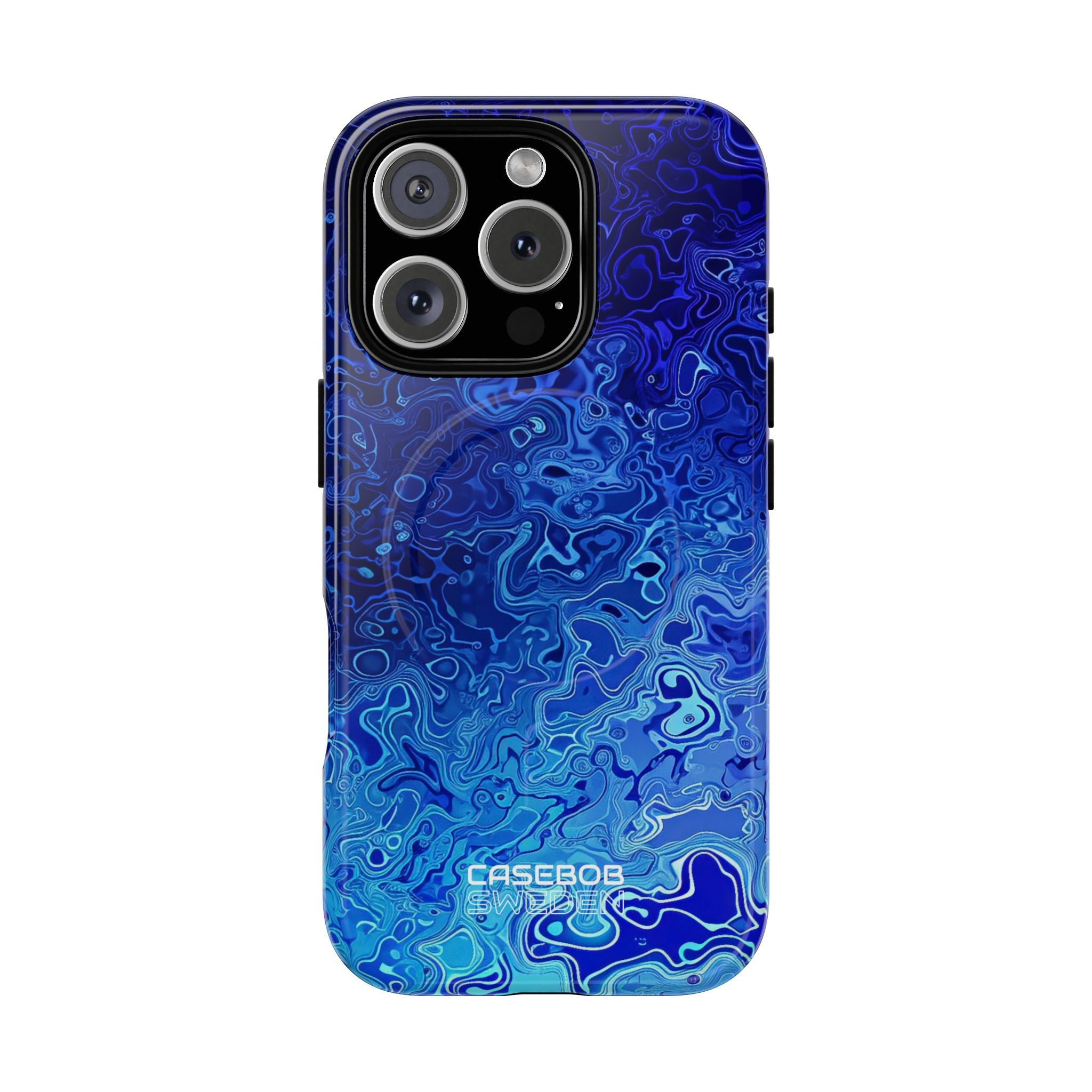 Swirling Blue Currents iPhone 16 - Tough+