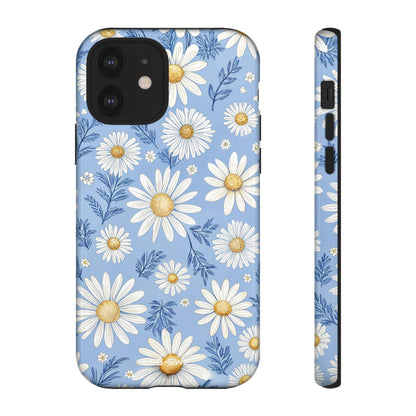 Daisies On Blue - iPhone Case