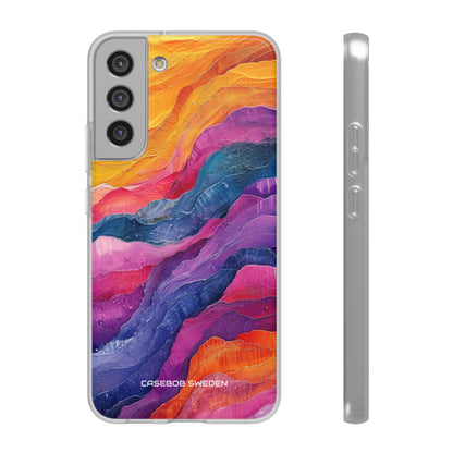 Vibrant Abstract Waves - Flexi Samsung S22 Phone Case