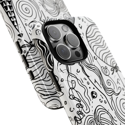 Whimsical Celebration in Black and White - for iPhone 16